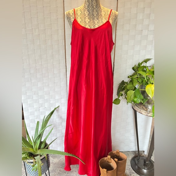 Brand new red silky slip dress from ZARA, with tags. - Picture 2 of 4